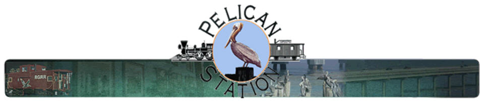 Eating at Pelican Station restaurant in Port Isabel, TX.